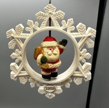 Ornament Hallmark  Santa&#39;s Here Twirl About Santa in a Snowflake QX1407 1979 - £8.30 GBP