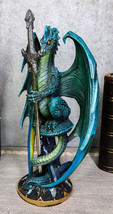 Ebros Ram Skull Blade Green Dragon Statue with Dragon Letter Opener Blade 10&quot;H - £43.95 GBP