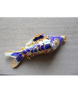 Vintage Cloisonne Enameled Wiggle Fish Jewelry Charm/Pendant Ornament, F... - $20.90