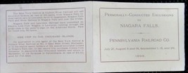 1898 antique PENNSYLVANIA PRR NIAGRA FALLS TOUR booklet personally condu... - £53.39 GBP