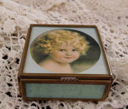 Vintage 1990s handcrafted Balliol Glass and Brass Trinket or Ring Box “Curly Top - £11.76 GBP