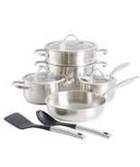 Kenmore Aiden 10-Piece Stainless Steel Cookware Set Silver - $122.10 CAD