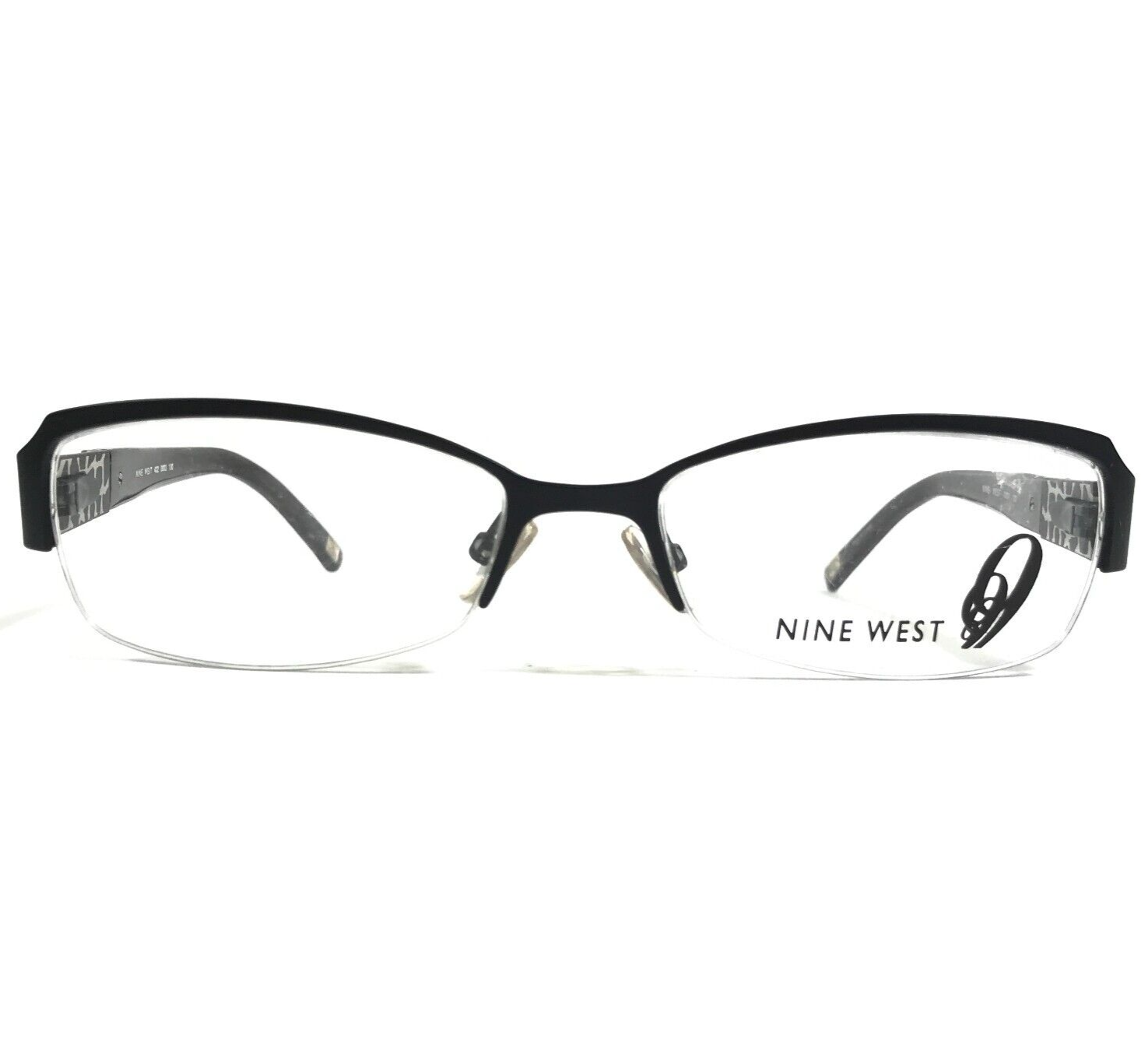 Nine West Brille Rahmen 422 0003 Schwarz Brown Cat Eye Halbe Felge 53-17... - £40.95 GBP