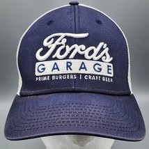 Ford&#39;s Garage Restaurant Employee Work Blue White Snapback Hat Cap Mesh ... - £8.99 GBP