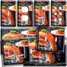 Salmon Fish Sashimi Sushi Light Switch Outlet Wall Plate Japanese Cafe Art Decor - £9.58 GBP+
