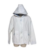Dressbarn Women&#39;s Zip Up Jacket Size Large Solid White Long Sleeve - $31.26 CAD
