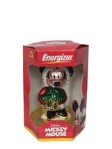 Vtg 2000 Disney Mickey Mouse Christmas Ornament Blown Glass Energizer Giveaway - £16.23 GBP