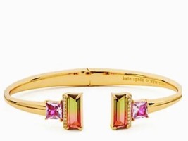 NWT Kate Spade Geo Gems Open Hinged Cuff Bracelet O0RU3220 Multi (974) - $59.36