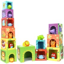 Animal Stacking Learning Toys For Toddlers 1-3 - Baby Number Blocks &amp; Counting N - £29.84 GBP