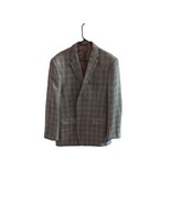 Petrocelli Brown Plaid Tweed Wool 2- Button Blazer Jacket SZ 44L - $52.10 CAD