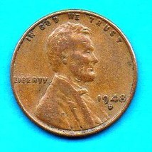 1948  D Lincoln Wheat Penny- Circulated - $0.01