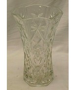 Anchor Hocking EAPC Prescut Clear Glass Flower Vase Star of David Vintag... - £58.24 GBP