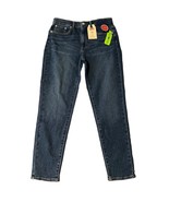 Levis Girls Mini Mom High Rise Dark Wash Denim Jeans Adjustable Waistban... - £9.00 GBP