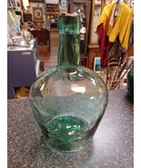 Antique Green 12&quot; Wine Jug Viresa Glass Bottle Carbon Demijohn Terrarium... - $1,316.98 MXN