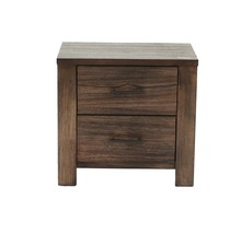 Oak Nightstand 2 Drawers | Bedside Table - $303.99