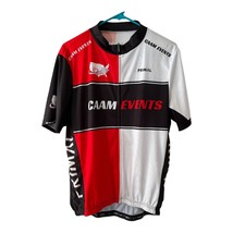 Primal Men’s 2XL CAAM Events Red Black White Cycling Jersey Race Cut Short Sleev - $36.56 CAD