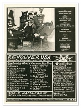 Intellectual Convulsion &amp; Revolver USA Records 1992 Newsprint Magazine 90s Ad - £7.58 GBP