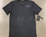NWT Nike Breathe CN9811-032 Men Dri-FIT Training Top Tee Shirt Dark Grey... - £21.60 GBP