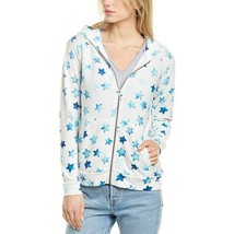 Chaser CW7535 Blue Star Printed Zip Hoodie White ( S )  - $106.89