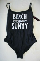 No Boundaries Juniors&#39; Black Beach Sunny One-Piece Swimsuit ~M(7-9)~ - £9.58 GBP