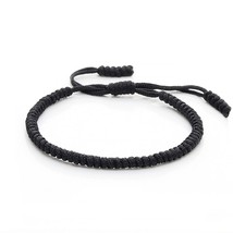 Handmade Tibetan Buddhist Lucky Rope Bracelets Bangles Black &amp; Red Thread Adjust - £11.12 GBP