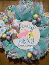 Easter Bunny Wreath, Easter Welcome Wreath, Every Bunny Welcome Wreath, ... - $52.01