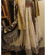 WHITE MAHARANI ATS AMAZING BLOCK PRINT GYPSY SKIRT 25 YDS ~36&quot; - $2,369.25 MXN