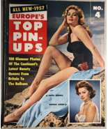 EUROPE&#39;S TOP PINUPS pin-up magazine #4 (1957) Anita Ekberg Sophia Loren - $14.84