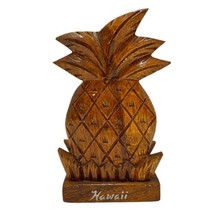 Souvenir Pineapple Wooden Letter Napkin Holder Hawaiian Luau Tiki Decor Vintage - £13.87 GBP