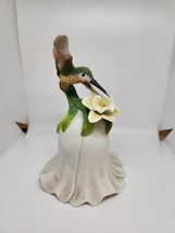 Vintage Porcelain Hummingbird and Flower Bell - Avon Fine Collectibles - £16.81 GBP