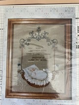 Told In A Garden Cross Stitch Chart Baby In A Basket Birth Announcement - $15.88