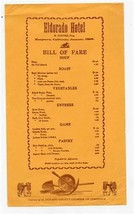 Eldorado Hotel 1850 Bill of Fare Reproduction Menu Hangtown California  - £13.38 GBP