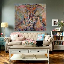 Elephant in Pastels Tapestry 200 cm x 150 cm Wall Hanging Boho Home Decor image 2
