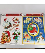 Classic Clings Vintage Window Christmas Clings x2 Santa &amp; Angel - Teddy ... - $221.44 MXN