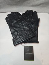 Joseph Abboud Men&#39;s 100% Leather Driving Gloves 100% Cashmere Lining, Black NWT - £65.90 GBP