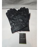 Joseph Abboud Men&#39;s 100% Leather Driving Gloves 100% Cashmere Lining, Bl... - $122.87 CAD