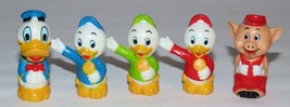 Four Vintage 1970&#39;s Walt Disney PVC Pencil Topper Figurines - £10.07 GBP