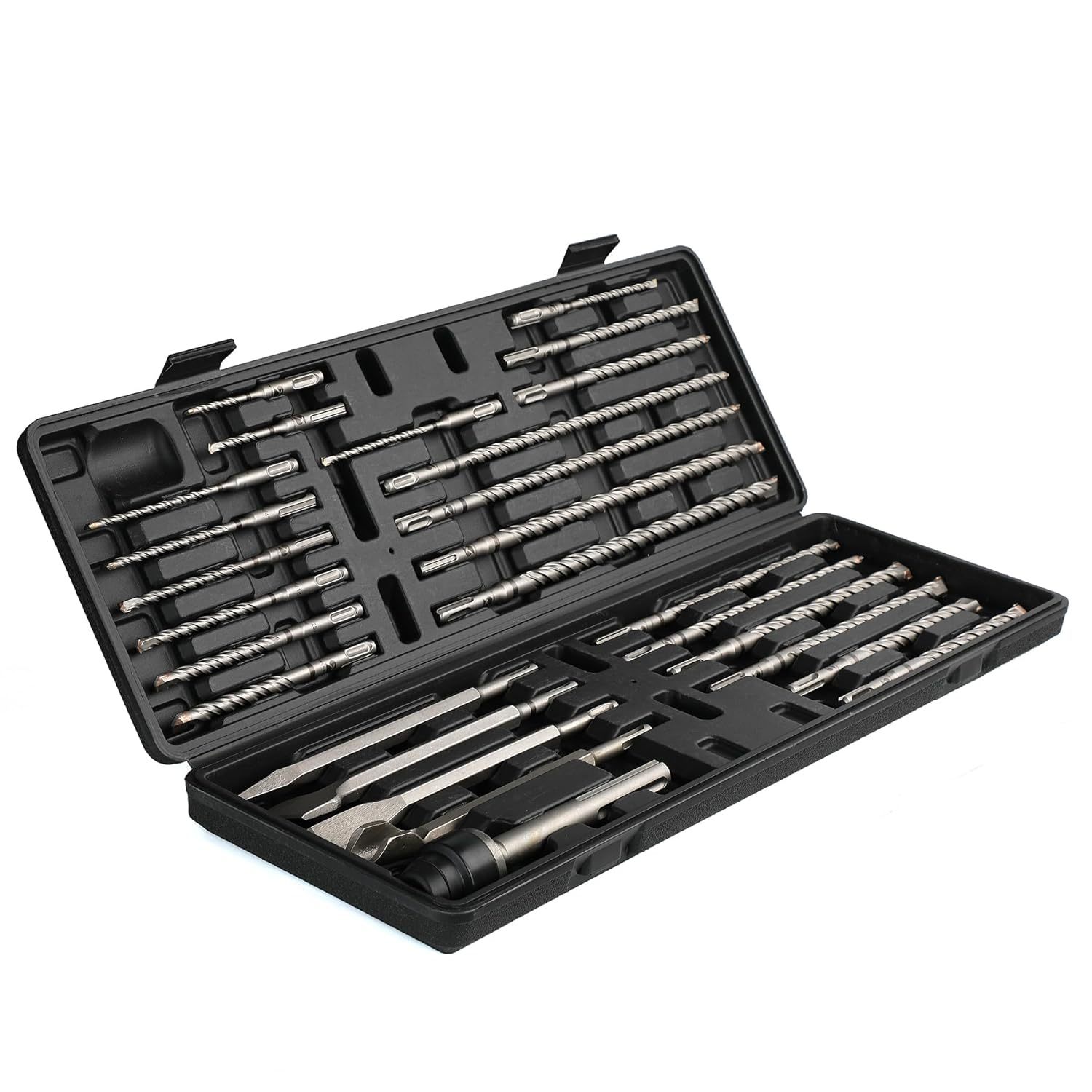 Rotary Hammer Drill Bits Set &amp; Chisels- Sds Plus 27Pcs Concrete Masonry,... - $129.98