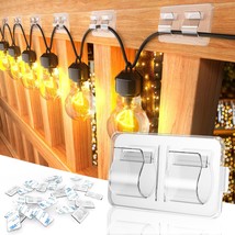 Hooks For Outdoor String Lights Clips: 25Pcs Heavy Duty Cable Clips With... - £26.67 GBP