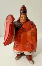 Vintage Japanese hand carved Samurai Figurine, Hand painted8&quot; Tall - $46.75