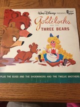 Walt Disney Goldilocks And The Three Bears Album LP Rare Vintage-SHIP 24 HOURS - £63.40 GBP