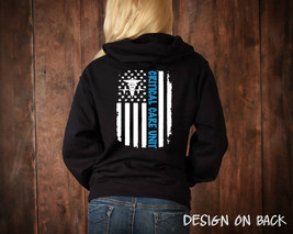 Critical Care Unit Distressed American Flag Full Zip Hoodie - $44.95