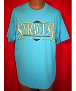 Vintage 90s SYRACUSE NEW YORK  Blue 50/50 T-SHIRT XL Single Stitch NY - $24.74