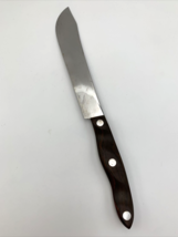 Vtg Cutco Usa No. 1022 Butcher Knife 8&quot; Blade Brown Swirl Handle Made In Usa - £30.33 GBP