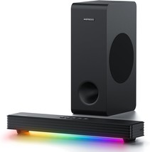 MEREDO Sound Bar for Smart TV 3.1CH PC Gaming Soundbar with Subwoofer RG... - $255.84