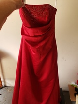 David&#39;s Bridal Dark Red Size 4 Sleeveless Prom or Bridal Dress ^ - $80.00