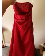 David&#39;s Bridal Dark Red Size 4 Sleeveless Prom or Bridal Dress ^ - $80.00