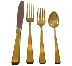 Craftsman Gold by Towle Sterling Silver Flatware Service Set 6 Vermeil 24 Pieces - £1,661.86 GBP