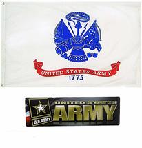 Wholesale Combo Set U.S. Army White 3x5 3x5 Flag and 5&quot; Magnet #4 Fade... - £6.18 GBP