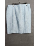 Talbots Light Blue Sparkle Tweed Classic Lined Pencil Skirt Sz 16P NWT  - $62.97 CAD